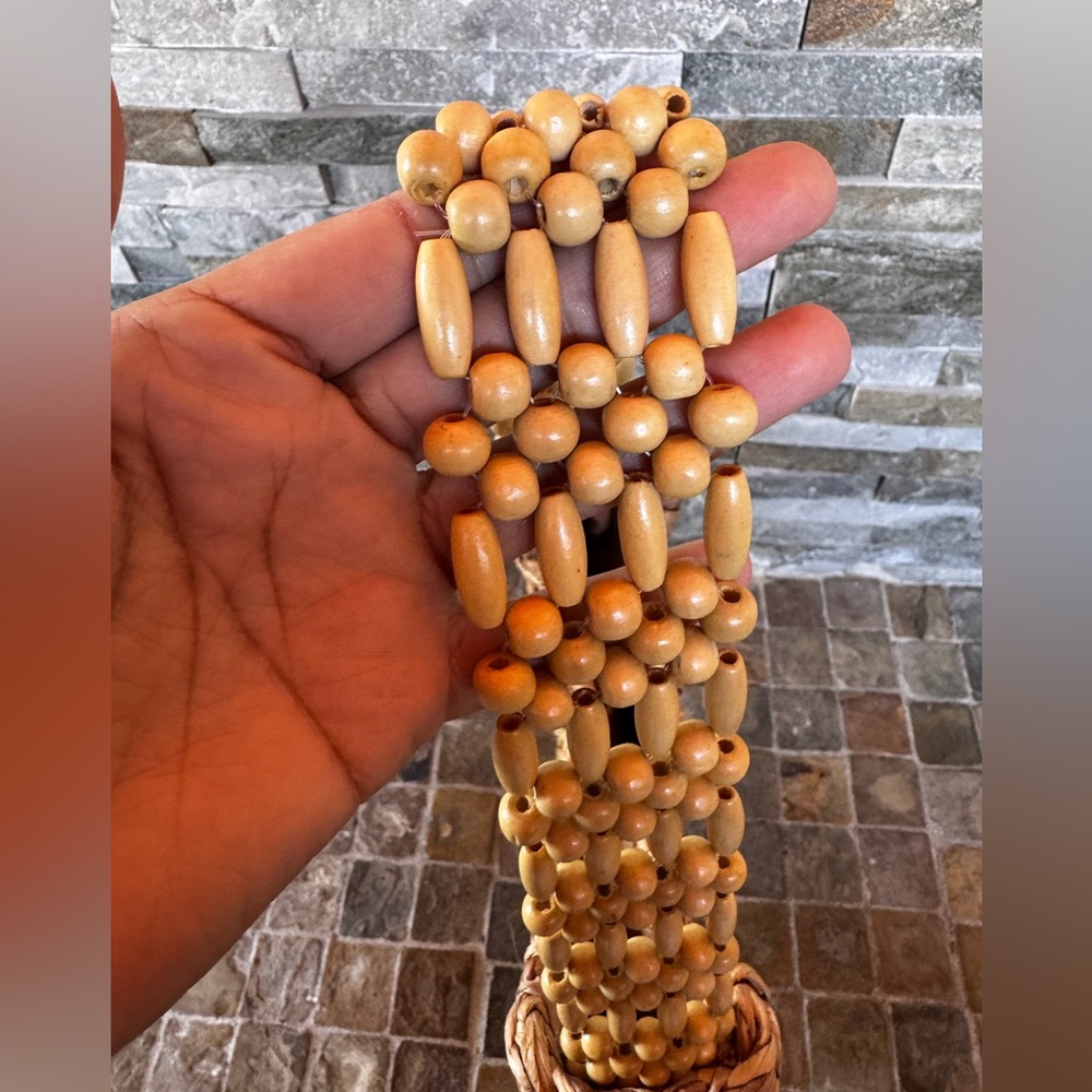 Handcrafted Tan Woven Bag - Picture 5 of 7